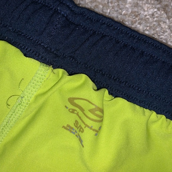 Champion Dark Blue & Green athletic shorts size S - Picture 5 of 6